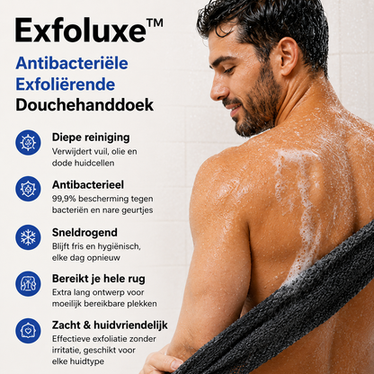 Exfoluxe™ – Antibacteriële Douchehanddoek