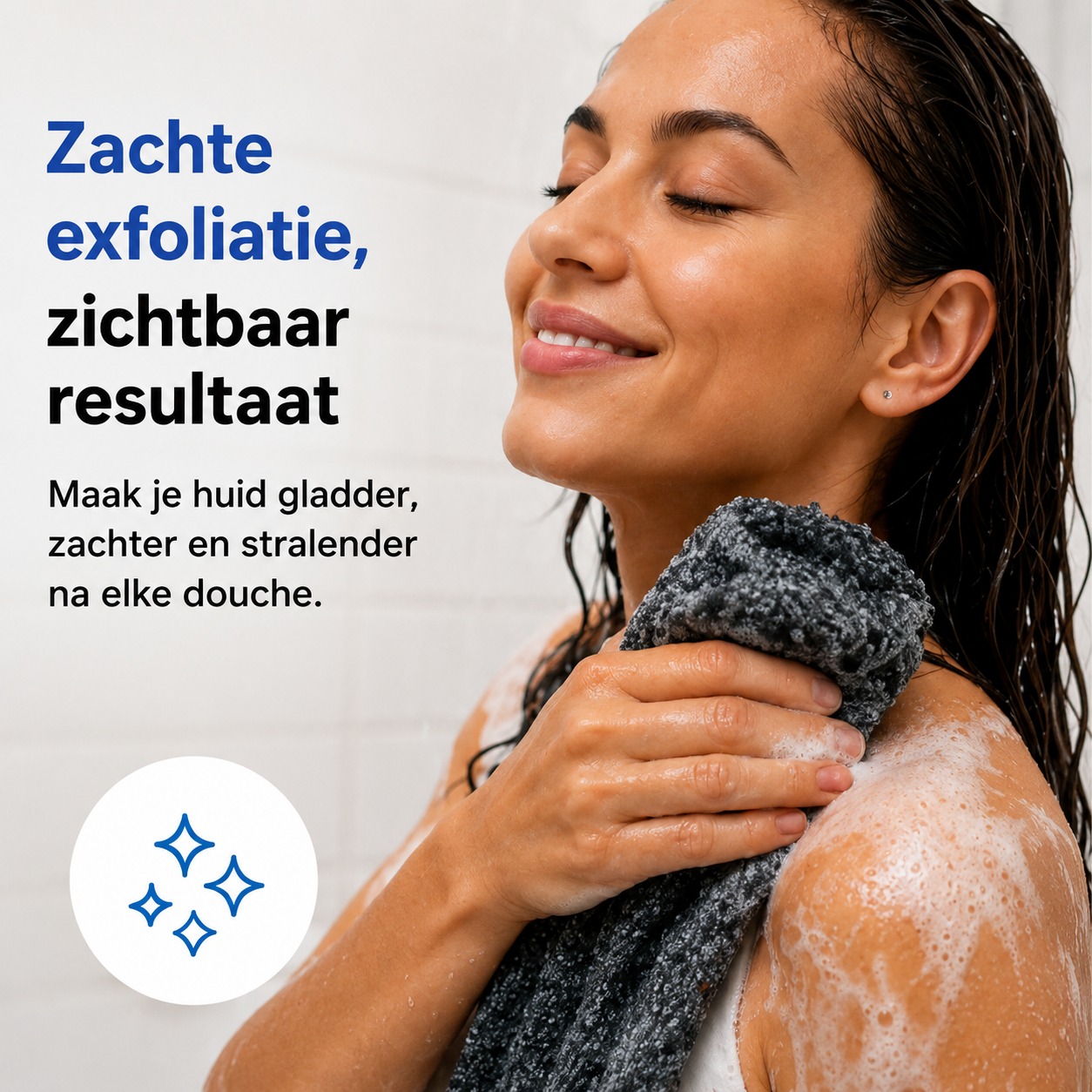 Exfoluxe™ – Antibacteriële Douchehanddoek