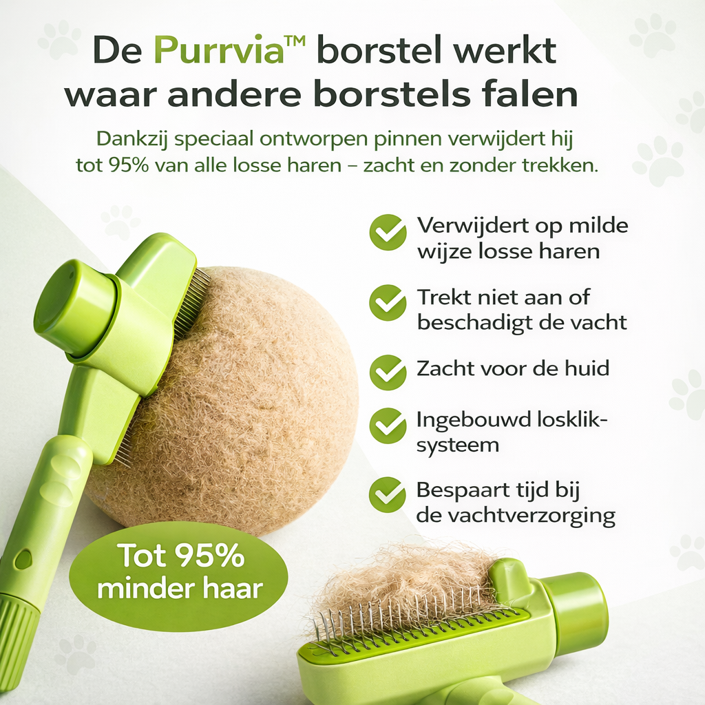 Purrvia™ - Katten Verzorgingsborstel