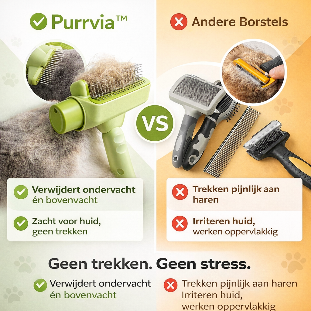 Purrvia™ - Katten Verzorgingsborstel