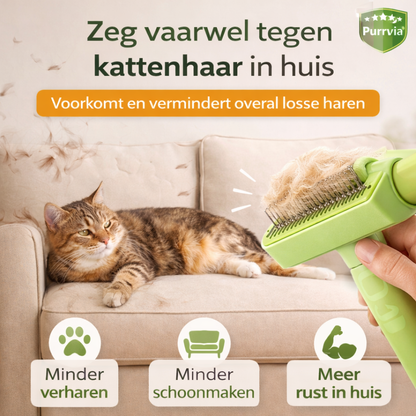 Purrvia™ - Katten Verzorgingsborstel