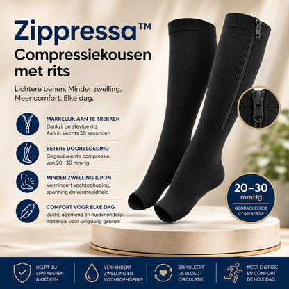 Zippressa™ Compressiekousen met Rits