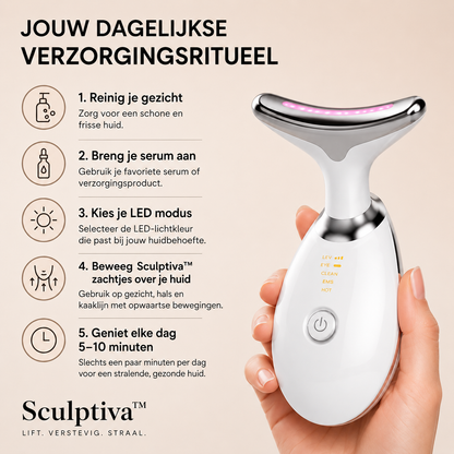 Sculptiva™ - 7-in-1 LED Lichttherapie, Warmte & Gezichtsmassage