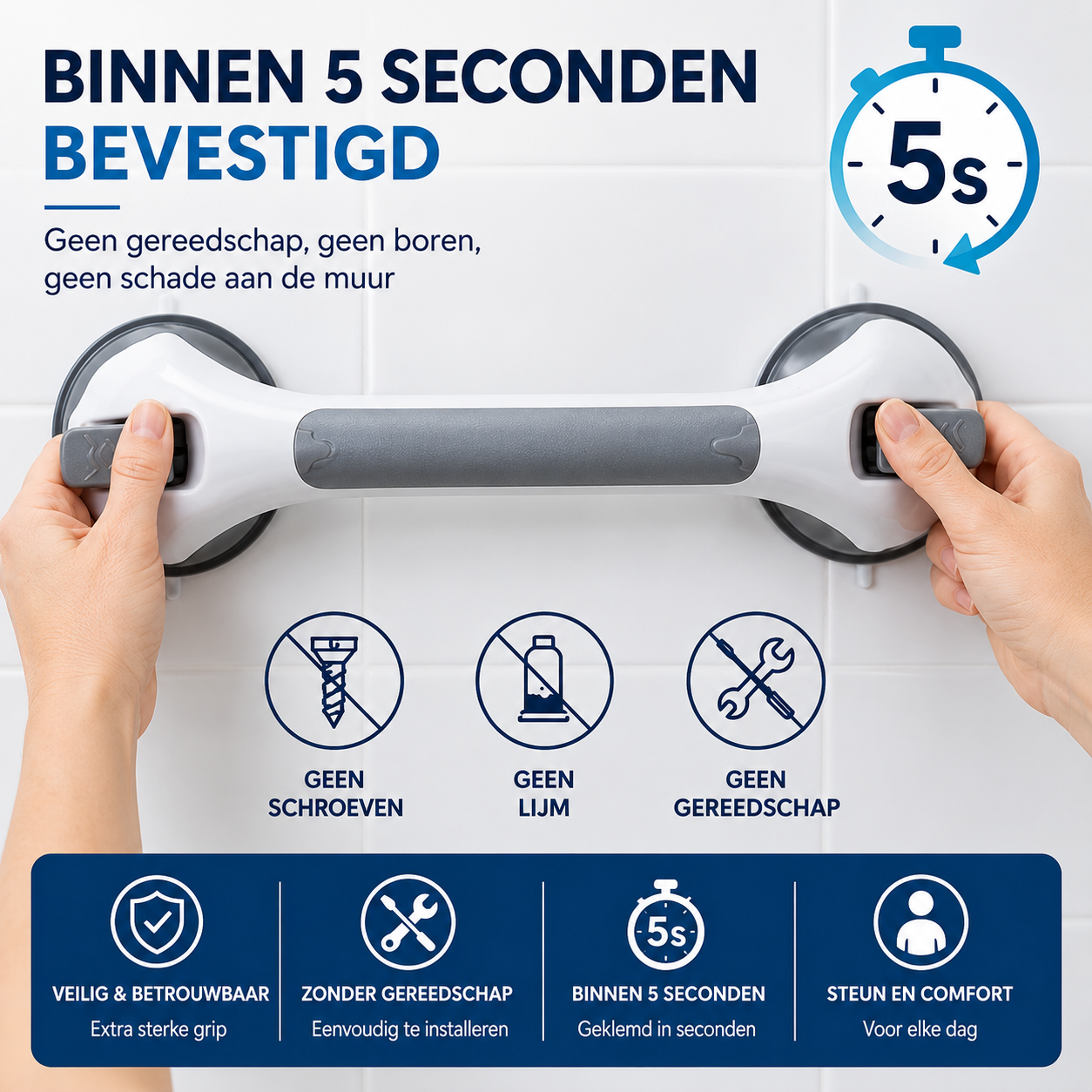 Steadivo™ – De Slimme Badgreep