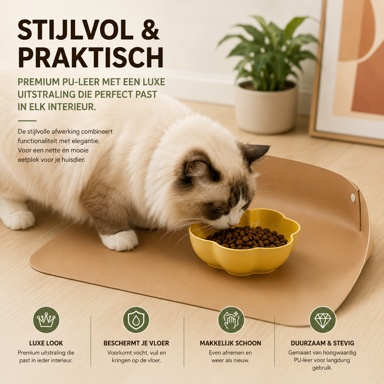 PawShield™ - Leren Voer Placemat
