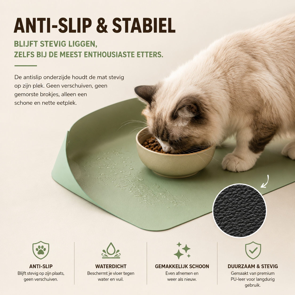 PawShield™ - Leren Voer Placemat