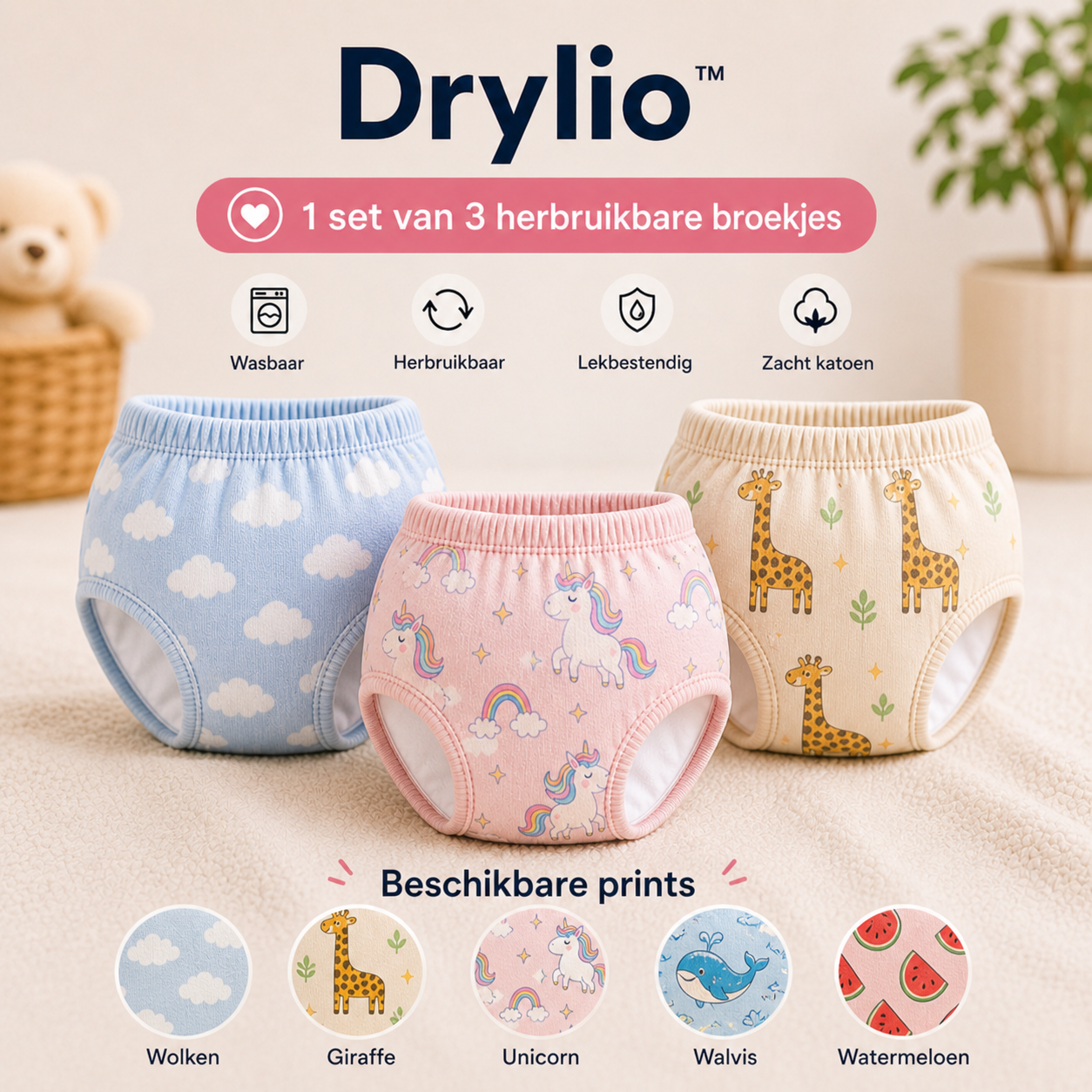Drylio™ – Herbruikbaar Slim Trainingsondergoed