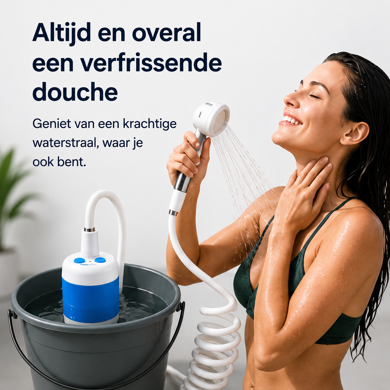 HydroNomad™ – Oplaadbare Draagbare Douche