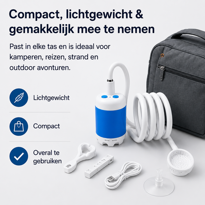HydroNomad™ – Oplaadbare Draagbare Douche