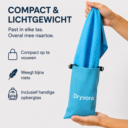 Dryvora™ | Compacte Microvezel Sneldrooghanddoek