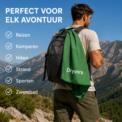 Dryvora™ | Compacte Microvezel Sneldrooghanddoek