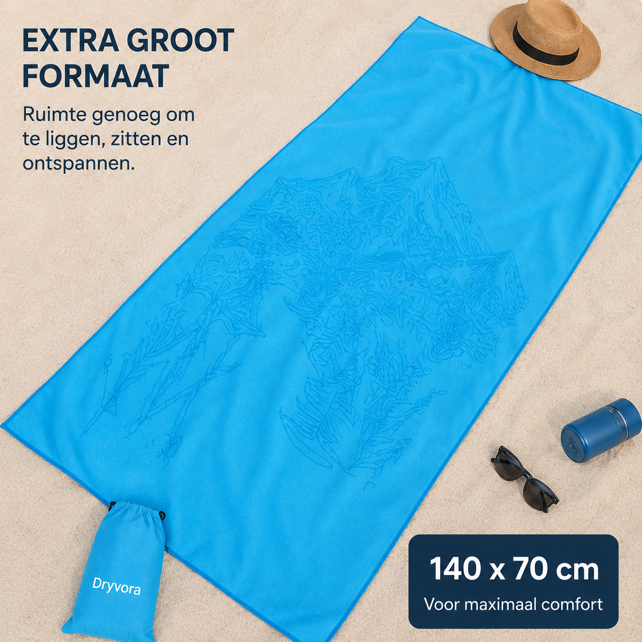 Dryvora™ | Compacte Microvezel Sneldrooghanddoek