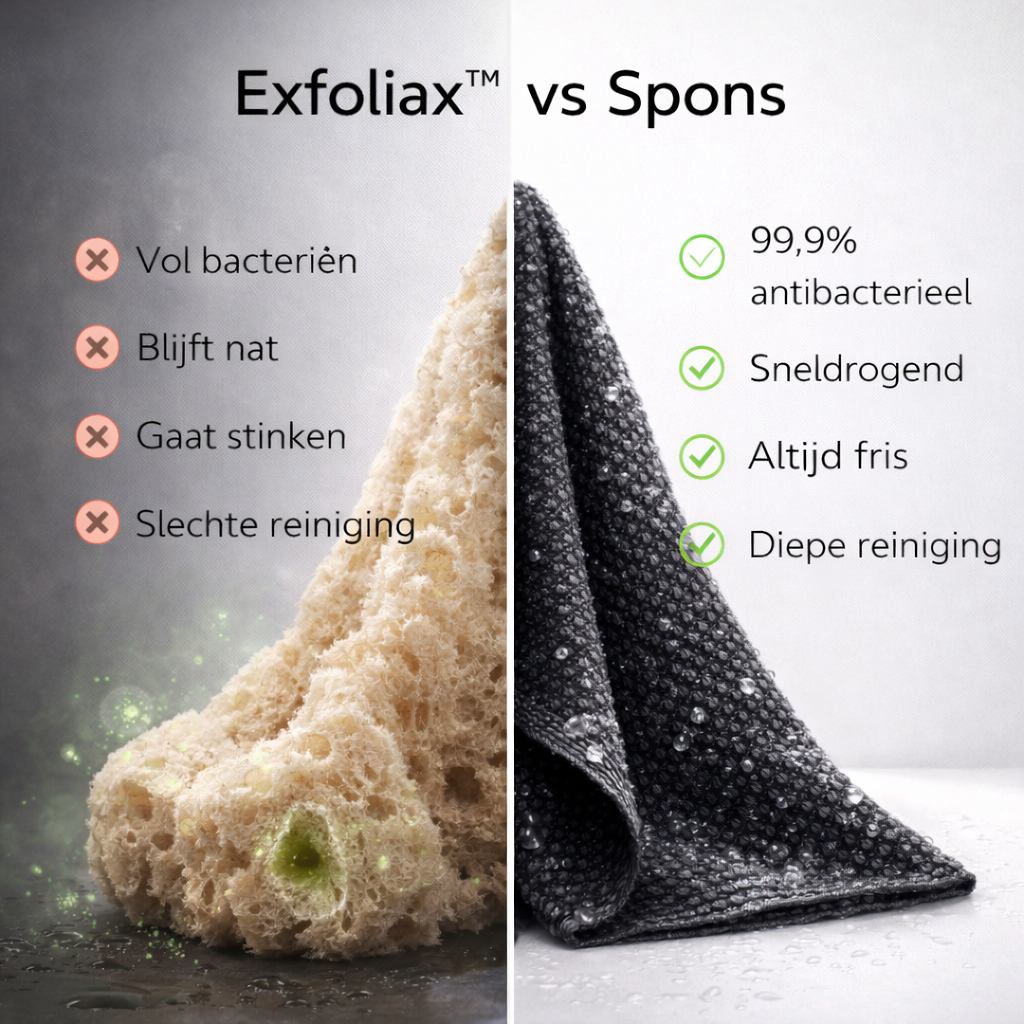 Exfoliax™ - antibacteriële douchehanddoek