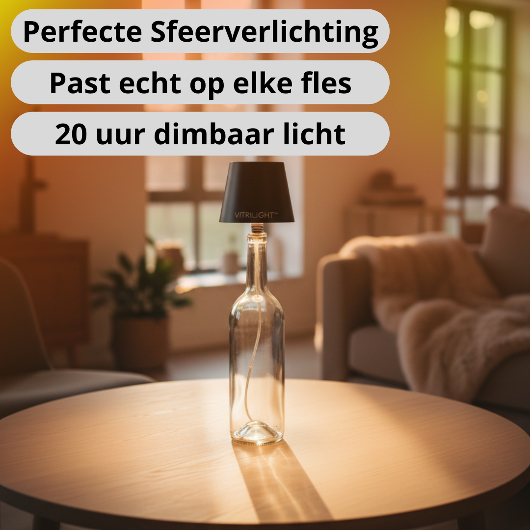 VITRILIGHT™ – Elke Fles, een Luxe Designlamp